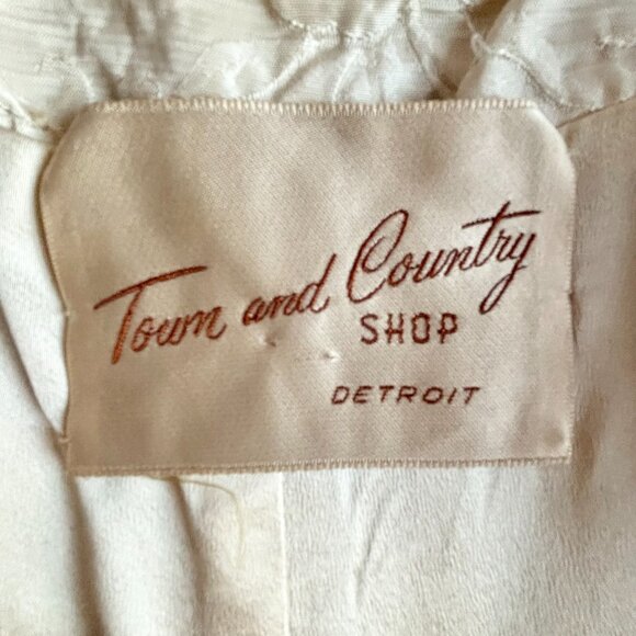 1950s 1960s Cocktail Coat Elbow Length Sleeves Big Collar Pocket - Picture 9 of 16